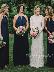 New Arrival Floor Length Long Chiffon Bridesmaid Dresses.DB10385