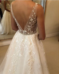 Appliques Sexy Cheap See Through Straps Bridal Wedding Dress
