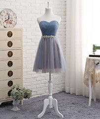 Cute sweetheart neck tulle prom dress, tulle bridesmaid dress - RongMoon