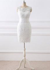 2 In 1 Wedding Dresses With Lace Appliques