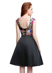 Black Floral Homecoming Dress