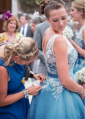 Elegant Tulle & Organza  Bridesmaid Dresses With Lace