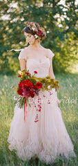 Gogerous Sweetheart Tulle A-line Wonderful Wedding Dresses Evening Dresses.DB10620