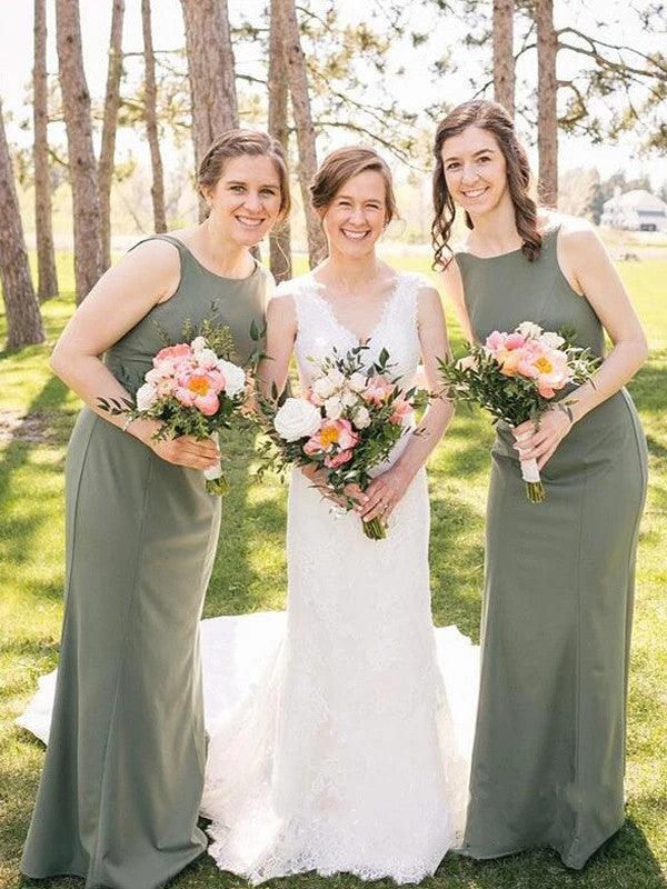 Mermaid 2020 Long Bridesmaid Dresses, Simple Wedding Guest Dresses - RongMoon