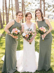 Mermaid 2020 Long Bridesmaid Dresses, Simple Wedding Guest Dresses - RongMoon