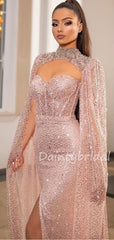Charming Sweetheat Sequin Side Slit Long Prom Dresses Evening Dresses.DB10505