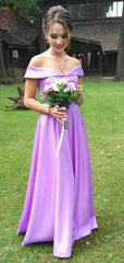 Off The Shoulder Bridesmaid Dresses, A-line Simple Wedding Guest Dresses, Bridesmaid Dresses - RongMoon