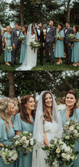 Best V-neck Short Sleeve Evening Dresses Party Long Bridesmaid Dresses.DB10661
