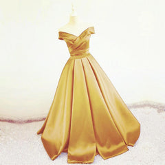 Sexy V Neck Off The Shoulder Satin Ball Gown Prom Dress Beaded Sashes