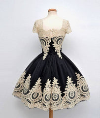 Cute Ball Gown Tulle lace applique Short Prom Dress, Bridesmaid Dress - RongMoon