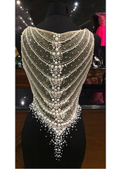Sheath Evening Dresses with Beadings & Rhinestones