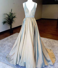 Unique sequin long prom dress, sequin evening dress - RongMoon