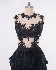 Feather Ruffles Organza Mermaid Prom Dress