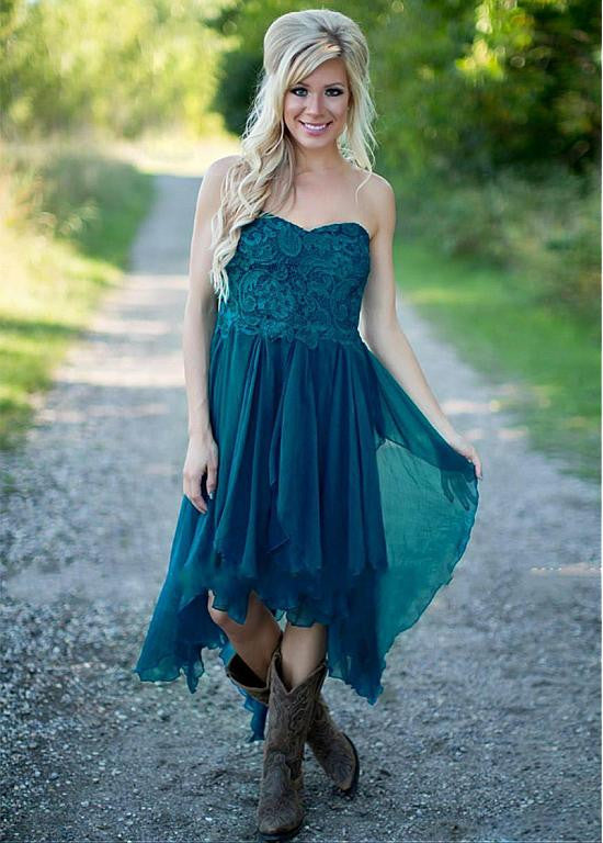 Graceful Chiffon Hi-lo A-line Bridesmaid Dress