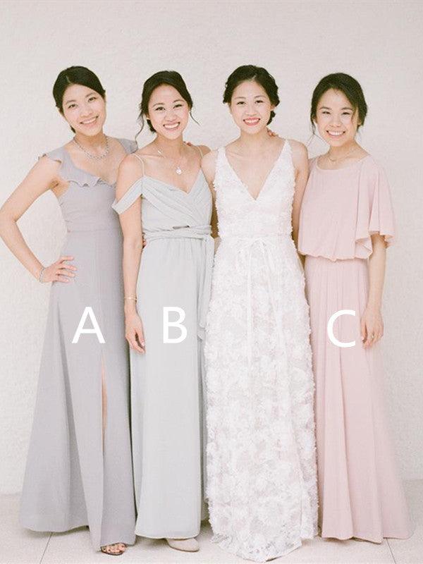 Mismatched Wedding Bridesmaid Dresses, Popular A-line Bridesmaid Dresses - RongMoon