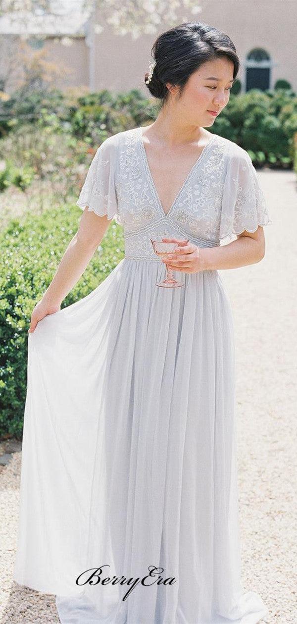V-neck Lace Bridesmaid Dresses, Popular New Fashion Bridesmaid Dresses - RongMoon