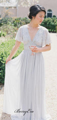 V-neck Lace Bridesmaid Dresses, Popular New Fashion Bridesmaid Dresses - RongMoon
