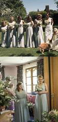 New Arrival V-neck Chiffon Floor Length Long Bridesmaid Dresses.DB10346