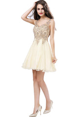 Short Homecoming Prom Dresses with Beaded