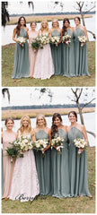 Halter Wedding Bridal Dresses, A-line Simple Bridesmaid Dresses - RongMoon