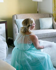 Elegant Long Tulle Halter Bridesmaid Dresses For Beach Wedding