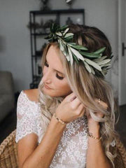 Cheap Tulle Off The Shoulder Half Sleeve Sexy Lace Wedding Dress
