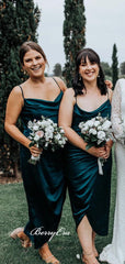 Spaghetti Straps Bridesmaid Dresses, Cheap Simple Bridesmaid Dresses - RongMoon