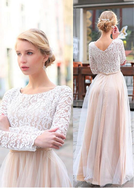 Amazing Lace & Tulle Bridesmaid Dresses With Belt