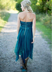 Graceful Chiffon Hi-lo A-line Bridesmaid Dress
