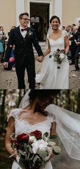 New Arrival Queen Anne Lace A-line Long Wedding Dresses.DB10477