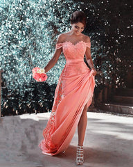 Off The Shoulder Mermaid Prom Dresses Lace Appliques