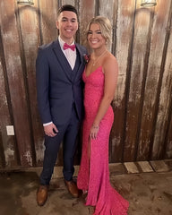 Black Sexy Sequin Trumpet Mermaid Prom Dress With Slit