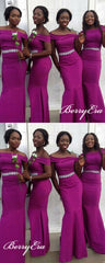 Off The Shoulder Bridesmaid Dresses, Trendy Mermaid Bridesmaid Dresses - RongMoon