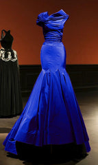 Unique Taffeta Mermaid Prom Evening Dresses 2017 Women's Couture Fashion