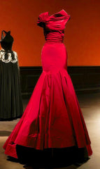 Unique Taffeta Mermaid Prom Evening Dresses 2017 Women's Couture Fashion