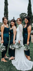 Spaghetti Straps Bridesmaid Dresses, Cheap Simple Bridesmaid Dresses - RongMoon