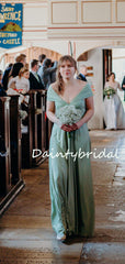 Best Off-shoulder Floor-length Jersey Evening Dresses Party Long Bridesmaid Dresses.DB10658