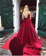 Burgundy Velvet Sweetheart Bodice Corset Ball Gowns Wedding Dresses 2022