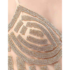 Gold Mermaid Beading Sparkle Tulle Prom Dress