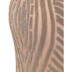 Gold Mermaid Beading Sparkle Tulle Prom Dress