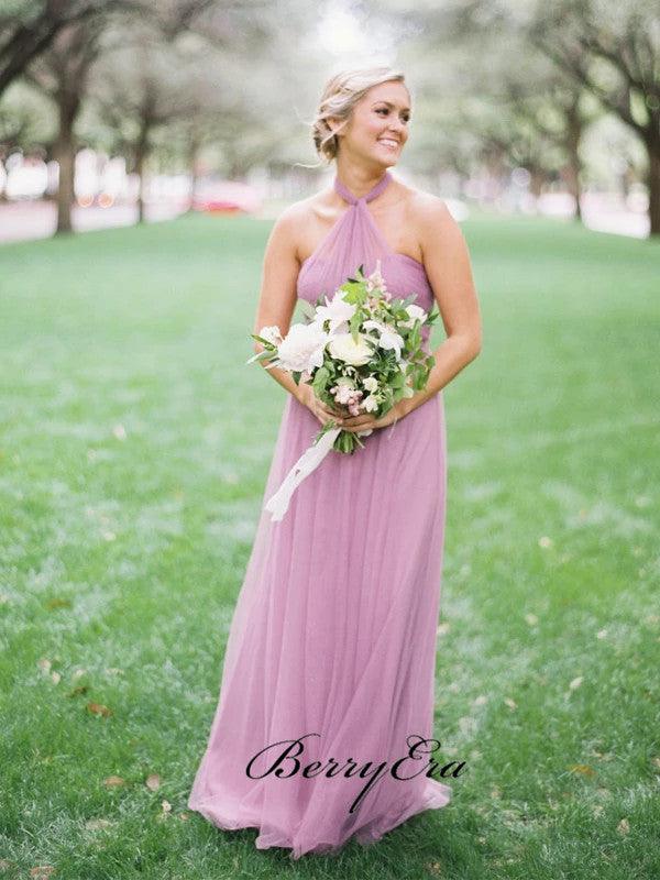 Halter Wedding Bridesmaid Dresses, Newest Chiffon Wedding Guest Dresses - RongMoon