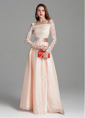 Organza Off-the-shoulder Embroidery Pink Prom Dress