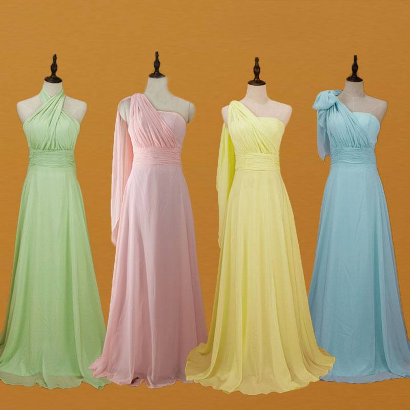 Multi Ways Convertible Chiffon Bridesmaid Dresses-CHRIS - RongMoon