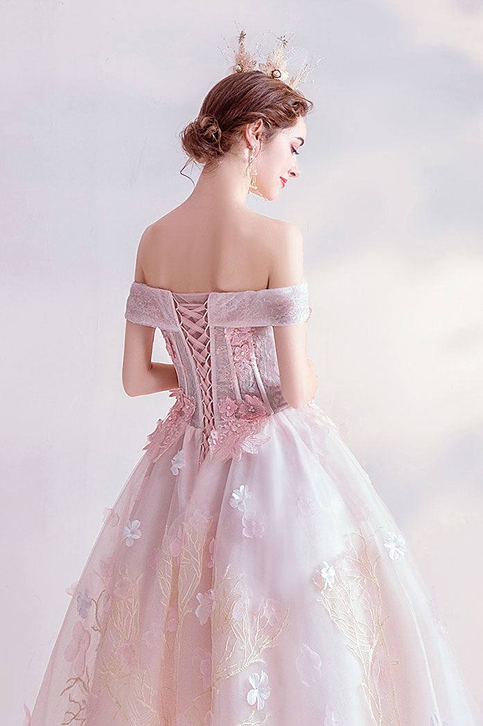 Pink sweetheart tulle lace short prom dress pink cocktail dress - RongMoon