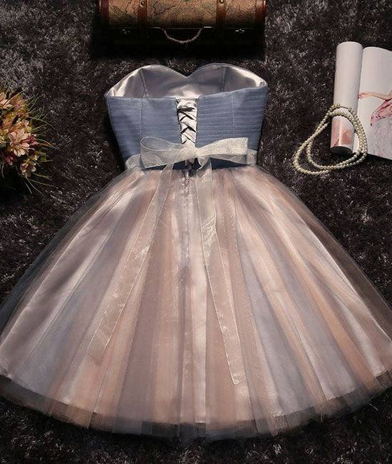Cute tulle short prom dress for teens, homecoming dress - RongMoon