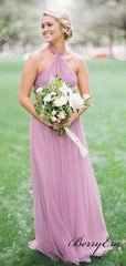 Halter Wedding Bridesmaid Dresses, Newest Chiffon Wedding Guest Dresses - RongMoon