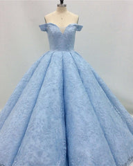 Ball Gown Lace Off The Shoulder Dresses