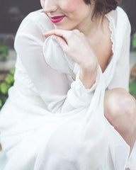 Puffy Sleeves Boho Wedding Dresses Open Back