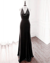 Velvet Bridesmaid Dresses Mermaid Draped Neck