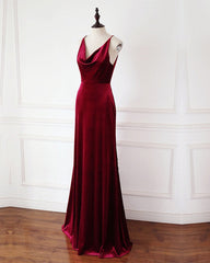 Velvet Bridesmaid Dresses Mermaid Draped Neck